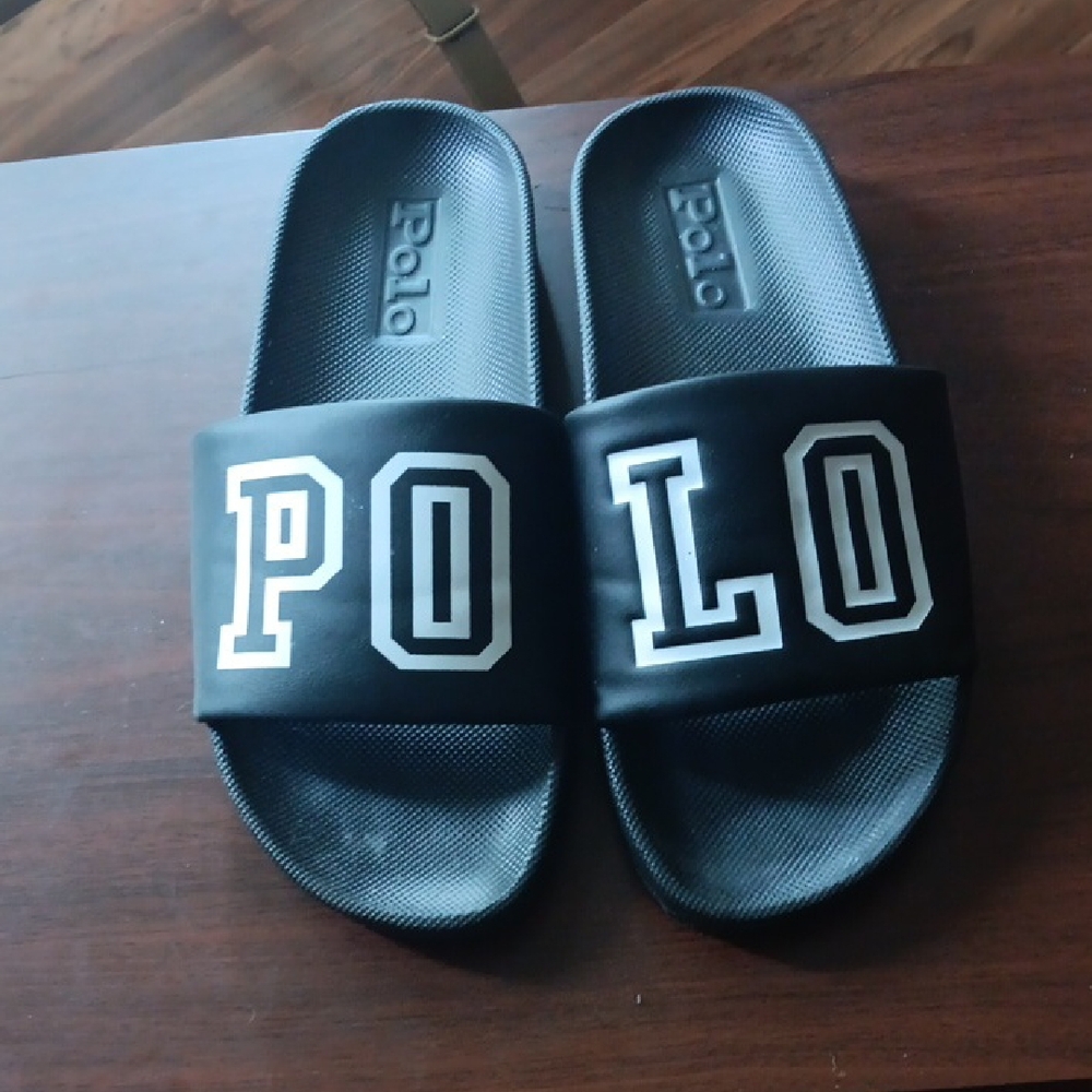Polo by Ralph Lauren Black Slide Sandals